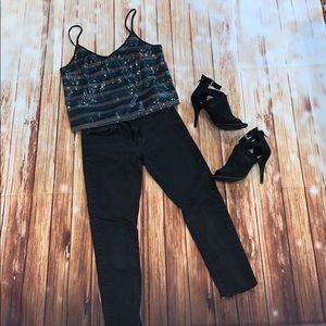 Wild fable sequin tank size M NWT